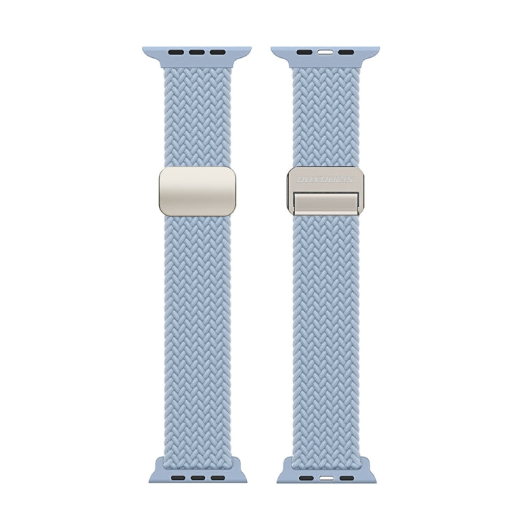 For Apple Watch Series 8 41mm DUX DUCIS Mixture Pro Series Magnetic Buckle Nylon Braid Watch Band(Light Blue) - Watch Bands by DUX DUCIS | Online Shopping South Africa | PMC Jewellery | Buy Now Pay Later Mobicred