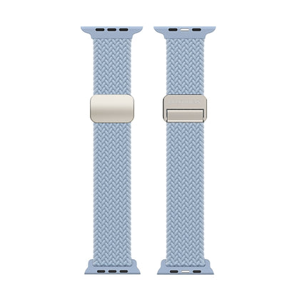 For Apple Watch Series 8 41mm DUX DUCIS Mixture Pro Series Magnetic Buckle Nylon Braid Watch Band(Light Blue) - Watch Bands by DUX DUCIS | Online Shopping South Africa | PMC Jewellery | Buy Now Pay Later Mobicred