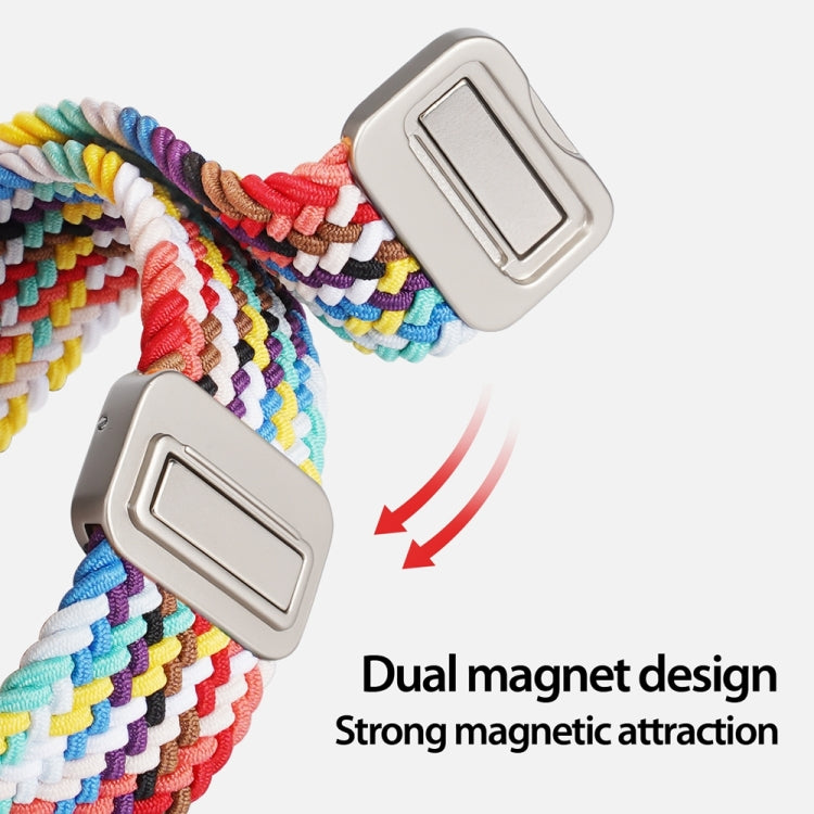 For Apple Watch SE 2022 40mm DUX DUCIS Mixture Pro Series Magnetic Buckle Nylon Braid Watch Band(Rainbow) - Watch Bands by DUX DUCIS | Online Shopping South Africa | PMC Jewellery | Buy Now Pay Later Mobicred