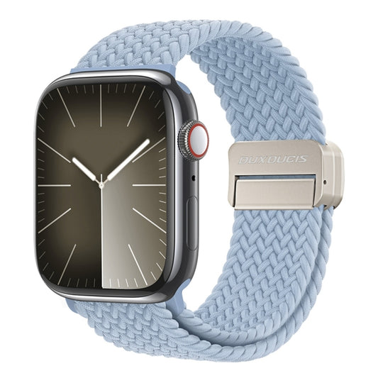 For Apple Watch Series 7 41mm DUX DUCIS Mixture Pro Series Magnetic Buckle Nylon Braid Watch Band(Light Blue) - Watch Bands by DUX DUCIS | Online Shopping South Africa | PMC Jewellery | Buy Now Pay Later Mobicred