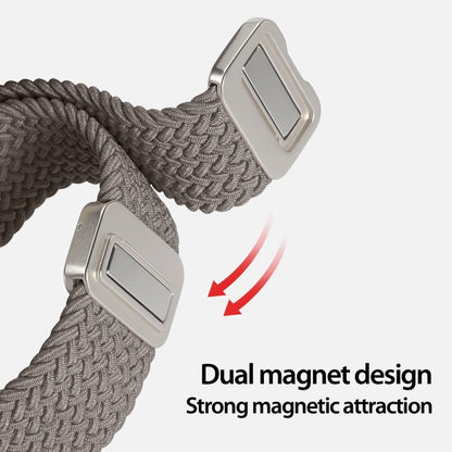 For Apple Watch Series 7 45mm DUX DUCIS Mixture Pro Series Magnetic Buckle Nylon Braid Watch Band(Clay) - Watch Bands by DUX DUCIS | Online Shopping South Africa | PMC Jewellery | Buy Now Pay Later Mobicred