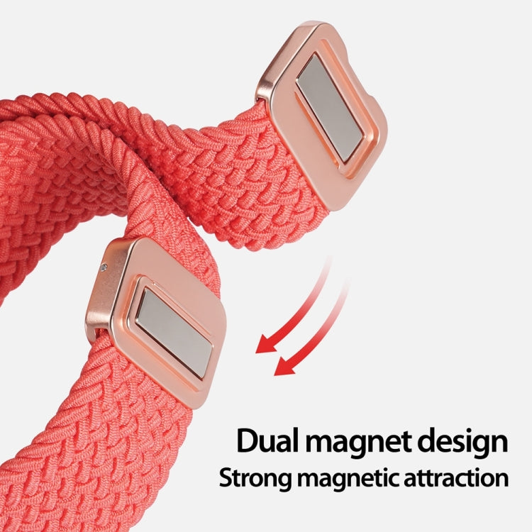 For Apple Watch Series 6 40mm DUX DUCIS Mixture Pro Series Magnetic Buckle Nylon Braid Watch Band(Guava) - Watch Bands by DUX DUCIS | Online Shopping South Africa | PMC Jewellery | Buy Now Pay Later Mobicred