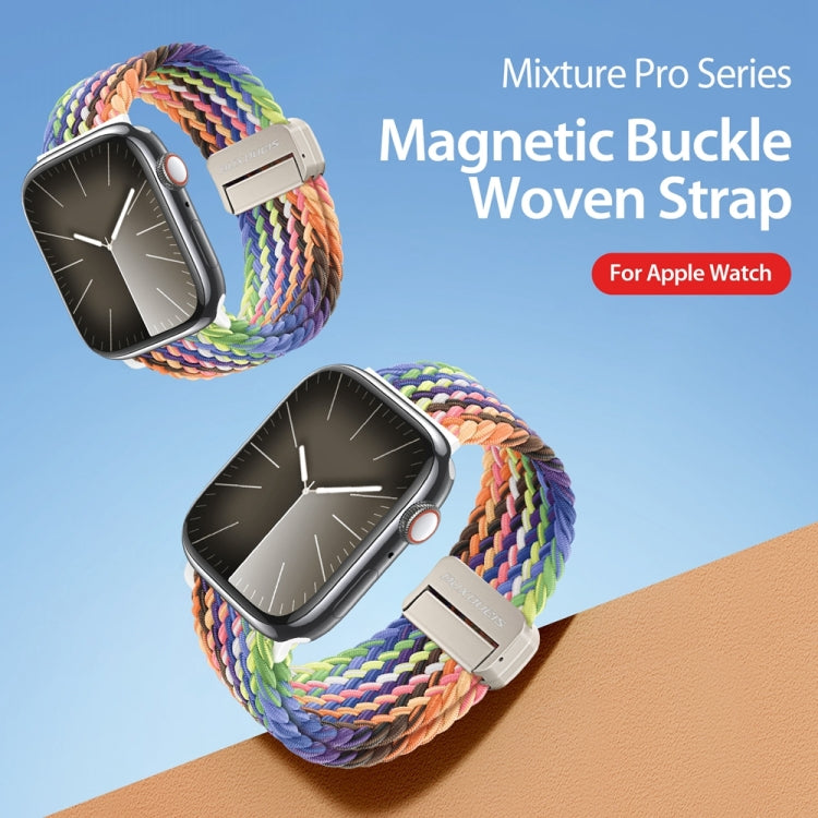 For Apple Watch Series 6 40mm DUX DUCIS Mixture Pro Series Magnetic Buckle Nylon Braid Watch Band(New Rainbow) - Watch Bands by DUX DUCIS | Online Shopping South Africa | PMC Jewellery | Buy Now Pay Later Mobicred