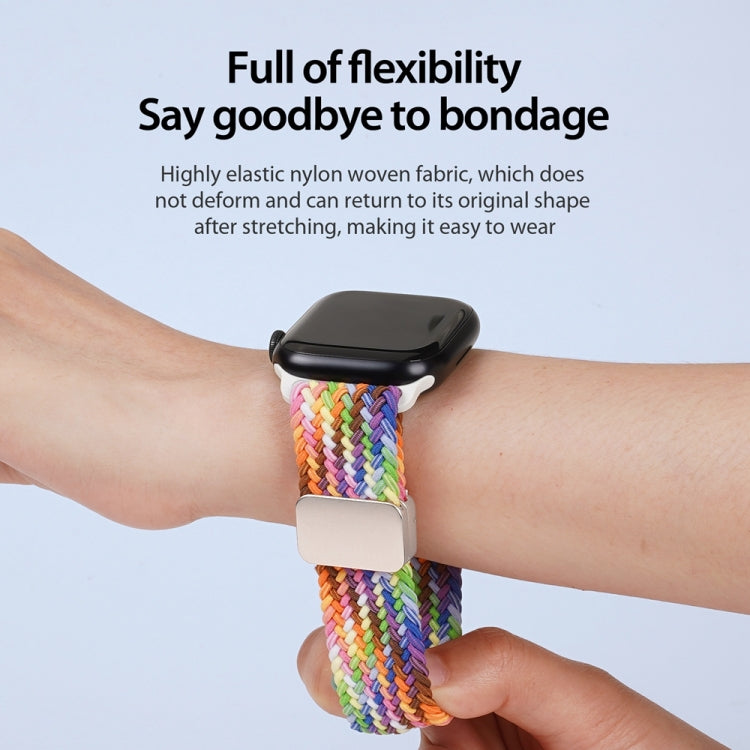 For Apple Watch Series 6 40mm DUX DUCIS Mixture Pro Series Magnetic Buckle Nylon Braid Watch Band(New Rainbow) - Watch Bands by DUX DUCIS | Online Shopping South Africa | PMC Jewellery | Buy Now Pay Later Mobicred