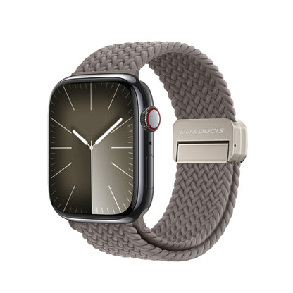 For Apple Watch Series 4 44mm DUX DUCIS Mixture Pro Series Magnetic Buckle Nylon Braid Watch Band(Clay) - Watch Bands by DUX DUCIS | Online Shopping South Africa | PMC Jewellery | Buy Now Pay Later Mobicred