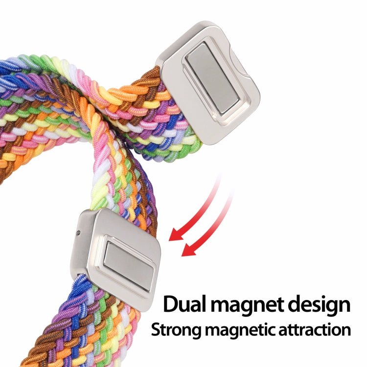 For Apple Watch Series 4 40mm DUX DUCIS Mixture Pro Series Magnetic Buckle Nylon Braid Watch Band(New Rainbow) - Watch Bands by DUX DUCIS | Online Shopping South Africa | PMC Jewellery | Buy Now Pay Later Mobicred