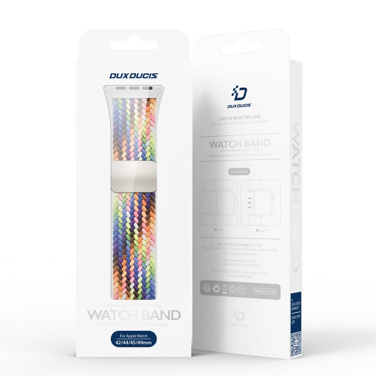 For Apple Watch Series 3 42mm DUX DUCIS Mixture Pro Series Magnetic Buckle Nylon Braid Watch Band(New Rainbow) - Watch Bands by DUX DUCIS | Online Shopping South Africa | PMC Jewellery | Buy Now Pay Later Mobicred