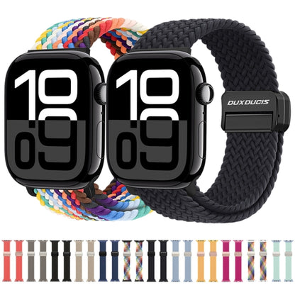 For Apple Watch Series 4 40mm DUX DUCIS Mixture Pro Series Magnetic Buckle Nylon Braid Watch Band(Raspberry Color) - Watch Bands by DUX DUCIS | Online Shopping South Africa | PMC Jewellery | Buy Now Pay Later Mobicred