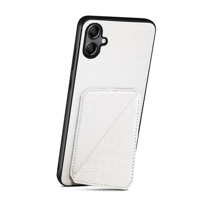 For Samsung Galaxy S24 5G Denior Imitation Crocodile Leather Back Phone Case with Holder(White) - Galaxy S24 5G Cases by Denior | Online Shopping South Africa | PMC Jewellery | Buy Now Pay Later Mobicred