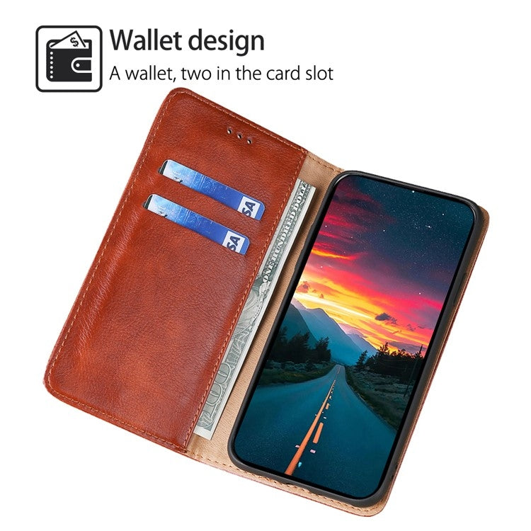 For Huawei Pura 70 Gloss Oil Solid Color Magnetic Leather Phone Case(Brown) - Huawei Cases by PMC Jewellery | Online Shopping South Africa | PMC Jewellery | Buy Now Pay Later Mobicred