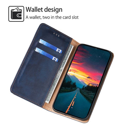 For Huawei Pura 70 Pro / Pro+ Gloss Oil Solid Color Magnetic Leather Phone Case(Blue) - Huawei Cases by PMC Jewellery | Online Shopping South Africa | PMC Jewellery | Buy Now Pay Later Mobicred