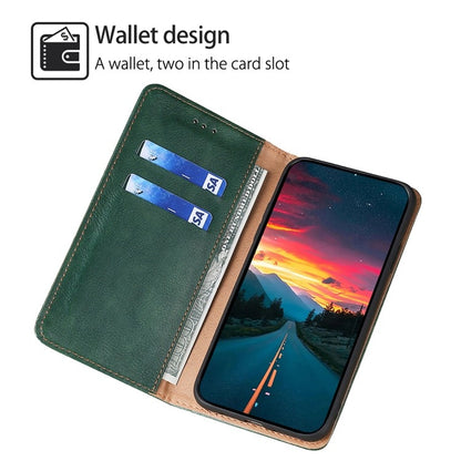 For Honor Magic6 Pro Gloss Oil Solid Color Magnetic Leather Phone Case(Green) - Honor Cases by PMC Jewellery | Online Shopping South Africa | PMC Jewellery | Buy Now Pay Later Mobicred