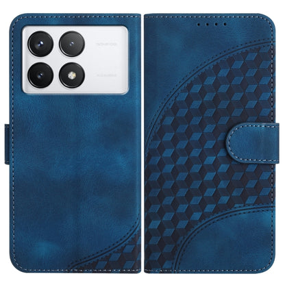 For Xiaomi Redmi K70 YX0060 Elephant Head Embossed Phone Leather Case with Lanyard(Royal Blue) - K70 Cases by PMC Jewellery | Online Shopping South Africa | PMC Jewellery | Buy Now Pay Later Mobicred