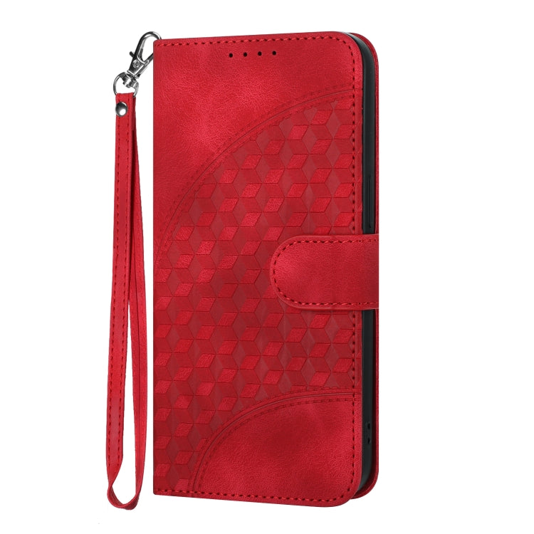 For Xiaomi Redmi K70 YX0060 Elephant Head Embossed Phone Leather Case with Lanyard(Red) - K70 Cases by PMC Jewellery | Online Shopping South Africa | PMC Jewellery | Buy Now Pay Later Mobicred