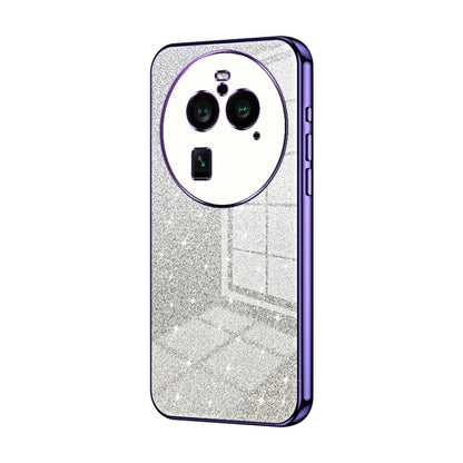 For OPPO Find X6 Pro Gradient Glitter Powder Electroplated Phone Case(Purple) - OPPO Cases by PMC Jewellery | Online Shopping South Africa | PMC Jewellery | Buy Now Pay Later Mobicred