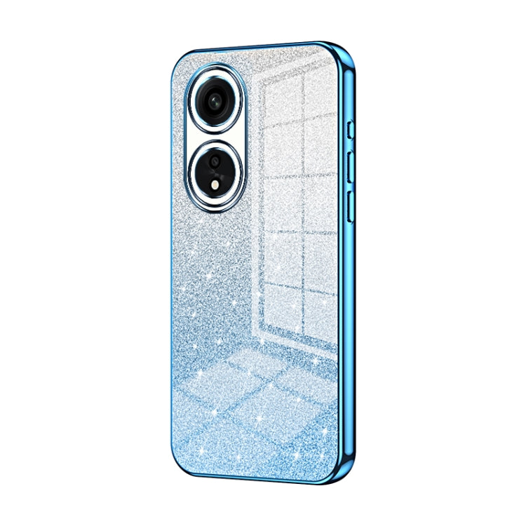 For OPPO A1 Pro Gradient Glitter Powder Electroplated Phone Case(Blue) - OPPO Cases by PMC Jewellery | Online Shopping South Africa | PMC Jewellery | Buy Now Pay Later Mobicred