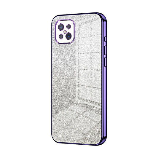 For OPPO A92s / Reno4 Z 5G Gradient Glitter Powder Electroplated Phone Case(Purple) - OPPO Cases by PMC Jewellery | Online Shopping South Africa | PMC Jewellery | Buy Now Pay Later Mobicred