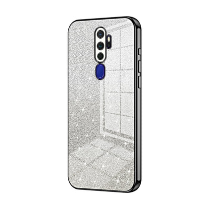 For OPPO A11x / A9 2020 Gradient Glitter Powder Electroplated Phone Case(Black) - OPPO Cases by PMC Jewellery | Online Shopping South Africa | PMC Jewellery | Buy Now Pay Later Mobicred