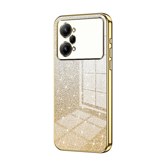 For OPPO K10 Pro Gradient Glitter Powder Electroplated Phone Case(Gold) - OPPO Cases by PMC Jewellery | Online Shopping South Africa | PMC Jewellery | Buy Now Pay Later Mobicred