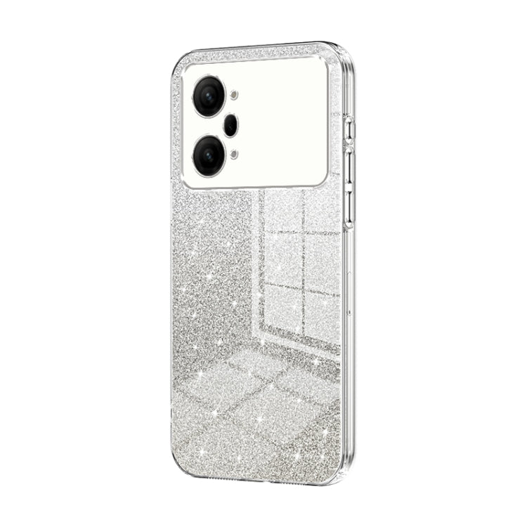 For OPPO K10 Pro Gradient Glitter Powder Electroplated Phone Case(Transparent) - OPPO Cases by PMC TechLife | Online Shopping South Africa | PMC TechLife | Buy Now Pay Later Mobicred
