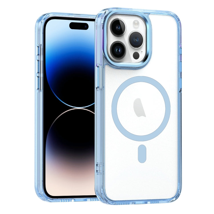 For iPhone 14 Pro MagSafe Magnetic Clear Phone Case(Sierra Blue) - iPhone 14 Pro Cases by PMC Jewellery | Online Shopping South Africa | PMC Jewellery