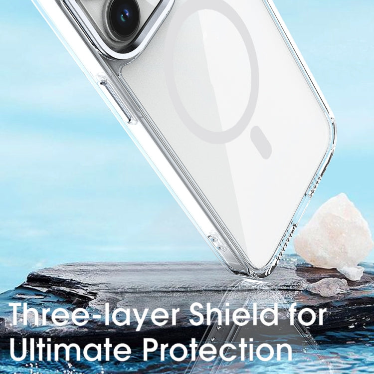 For iPhone 13 Pro MagSafe Magnetic Clear Phone Case(Black) - iPhone 13 Pro Cases by PMC TechLife | Online Shopping South Africa | PMC TechLife