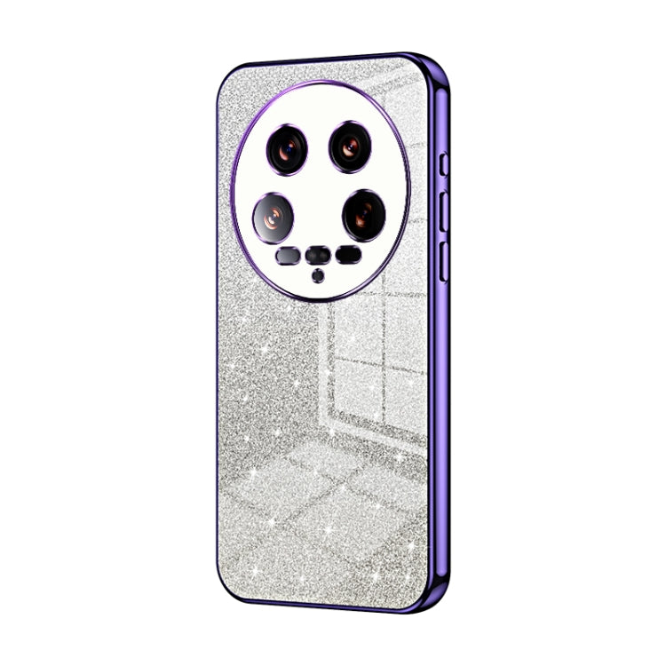 For Xiaomi 14 Ultra Gradient Glitter Powder Electroplated Phone Case(Purple) - 14 Ultra Cases by PMC Jewellery | Online Shopping South Africa | PMC Jewellery | Buy Now Pay Later Mobicred