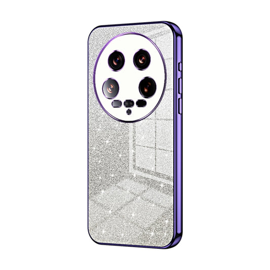 For Xiaomi 14 Ultra Gradient Glitter Powder Electroplated Phone Case(Purple) - 14 Ultra Cases by PMC Jewellery | Online Shopping South Africa | PMC Jewellery | Buy Now Pay Later Mobicred