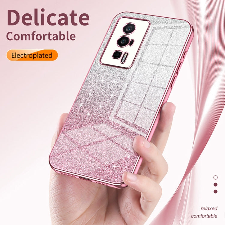 For Xiaomi 14 Ultra Gradient Glitter Powder Electroplated Phone Case(Purple) - 14 Ultra Cases by PMC Jewellery | Online Shopping South Africa | PMC Jewellery | Buy Now Pay Later Mobicred