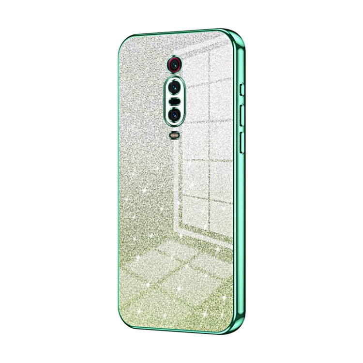 For Xiaomi Redmi K20 / K20 Pro Gradient Glitter Powder Electroplated Phone Case(Green) - Xiaomi Cases by PMC Jewellery | Online Shopping South Africa | PMC Jewellery | Buy Now Pay Later Mobicred