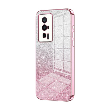 For Xiaomi Redmi K60 / K60 Pro Gradient Glitter Powder Electroplated Phone Case(Pink) - Xiaomi Cases by PMC Jewellery | Online Shopping South Africa | PMC Jewellery | Buy Now Pay Later Mobicred