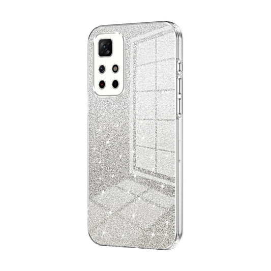 For Xiaomi Redmi Note 11T 5G/Note 11S 5G Gradient Glitter Powder Electroplated Phone Case(Transparent) - Xiaomi Cases by PMC Jewellery | Online Shopping South Africa | PMC Jewellery | Buy Now Pay Later Mobicred