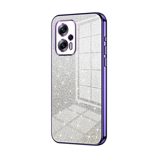 For Xiaomi Redmi Note 11T Pro/Poco X4 GT Gradient Glitter Powder Electroplated Phone Case(Purple) - Xiaomi Cases by PMC Jewellery | Online Shopping South Africa | PMC Jewellery | Buy Now Pay Later Mobicred