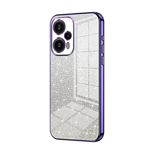 For Xiaomi Redmi Note 12 Turbo/Poco F5 Gradient Glitter Powder Electroplated Phone Case(Purple) - Xiaomi Cases by PMC Jewellery | Online Shopping South Africa | PMC Jewellery | Buy Now Pay Later Mobicred