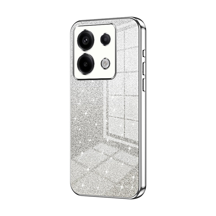 For Xiaomi Redmi Note 13 Pro 5G Gradient Glitter Powder Electroplated Phone Case(Silver) - Note 13 Pro Cases by PMC Jewellery | Online Shopping South Africa | PMC Jewellery | Buy Now Pay Later Mobicred