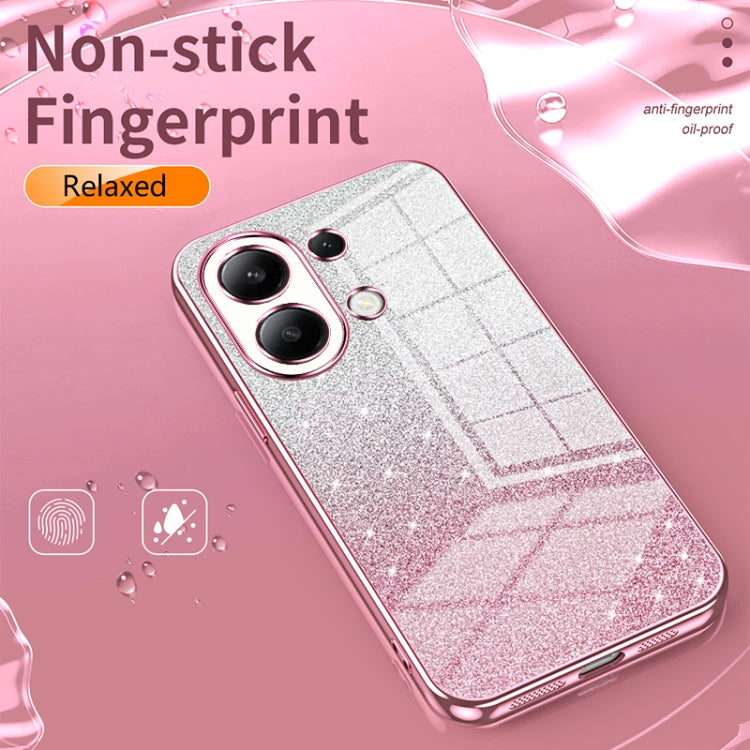 For Xiaomi Redmi Note 13 Pro+ Gradient Glitter Powder Electroplated Phone Case(Pink) - Note 13 Pro+ Cases by PMC Jewellery | Online Shopping South Africa | PMC Jewellery