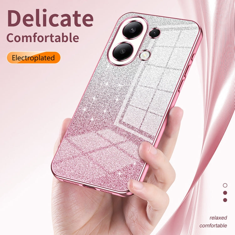 For Xiaomi Redmi Note 11 Pro+ 5G Gradient Glitter Powder Electroplated Phone Case(Transparent) - Xiaomi Cases by PMC TechLife | Online Shopping South Africa | PMC TechLife | Buy Now Pay Later Mobicred