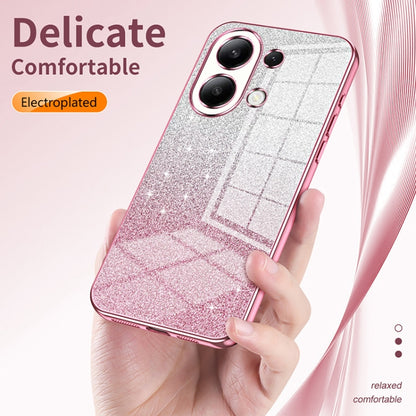 For Xiaomi Redmi Note 13 Pro 4G Gradient Glitter Powder Electroplated Phone Case(Pink) - Note 13 Pro Cases by PMC Jewellery | Online Shopping South Africa | PMC Jewellery | Buy Now Pay Later Mobicred