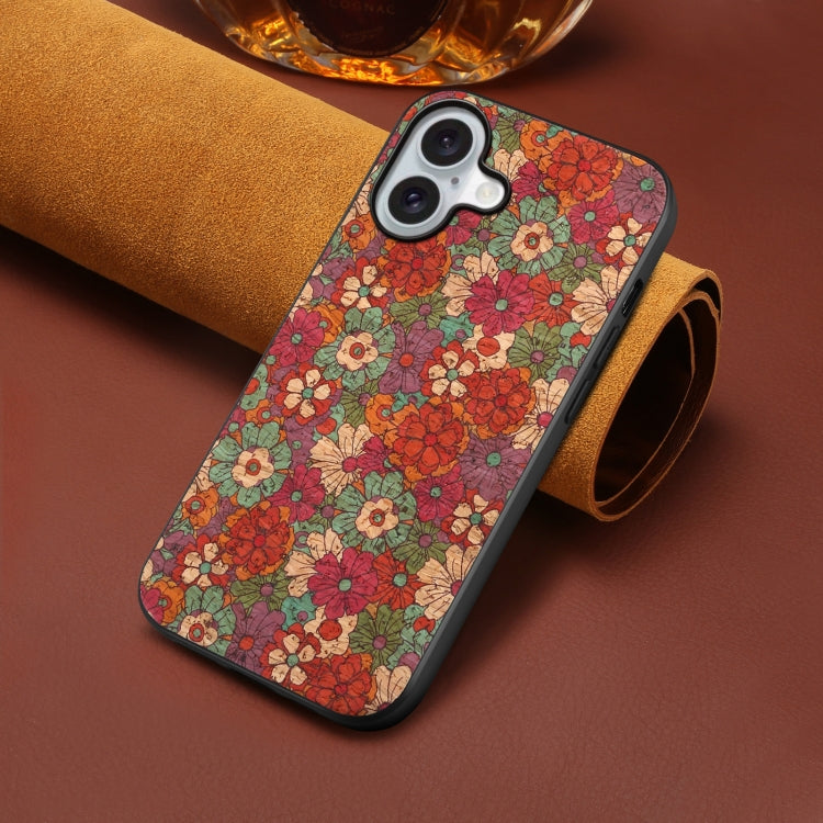 For iPhone 16 Plus Four Seasons Flower Language Series TPU Phone Case(Summer Red) - iPhone 16 Plus Cases by PMC Jewellery | Online Shopping South Africa | PMC Jewellery | Buy Now Pay Later Mobicred