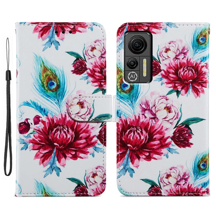 For Ulefone Note 14 Painted Pattern Horizontal Flip Leather Phone Case(Peacock Flower) - Ulefone Cases by PMC Jewellery | Online Shopping South Africa | PMC Jewellery | Buy Now Pay Later Mobicred