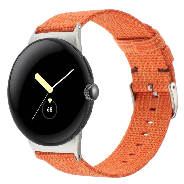 For Google Pixel Watch 2 / Pixel Watch Nylon Canvas Watch Band(Orange) - free shipping - PMc TechLife - Order now!