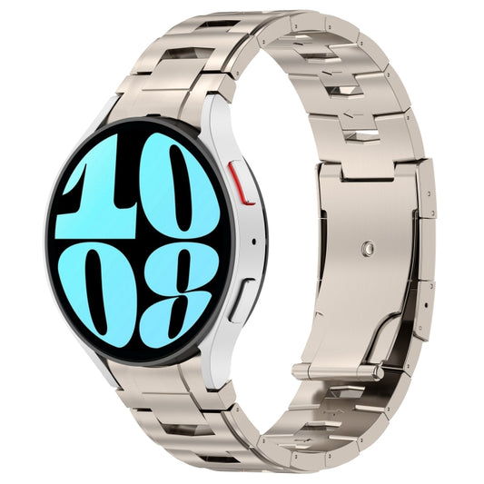 For Samsung Galaxy Watch6/6 Classic/5/5 Pro Button Style Titanium Steel Metal Watch Band(Titanium Color) - Watch Bands by PMC Jewellery | Online Shopping South Africa | PMC Jewellery