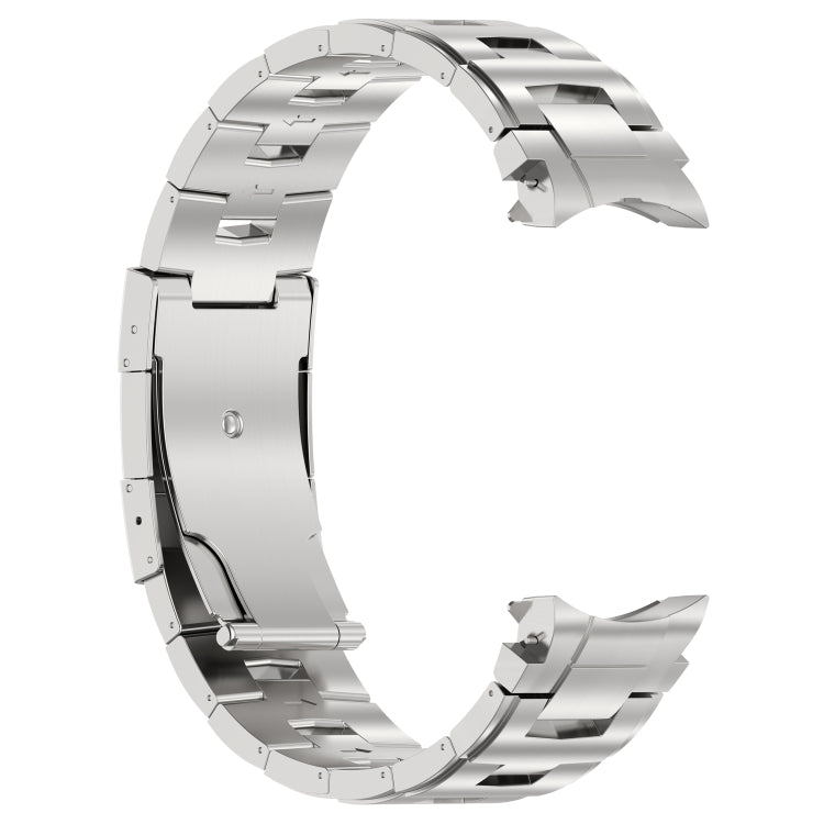 For Samsung Galaxy Watch6/6 Classic/5/5 Pro Button Style Titanium Steel Metal Watch Band(Silver) - Watch Bands by PMC Jewellery | Online Shopping South Africa | PMC Jewellery