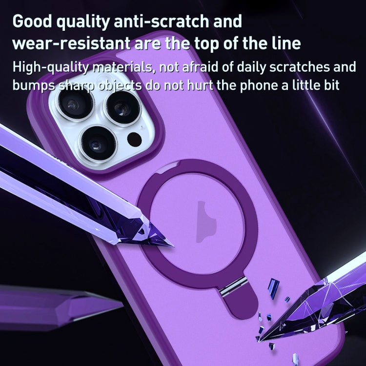 For iPhone 13 MagSafe Magnetic Holder Phone Case(Dark Purple) - iPhone 13 Cases by PMC Jewellery | Online Shopping South Africa | PMC Jewellery