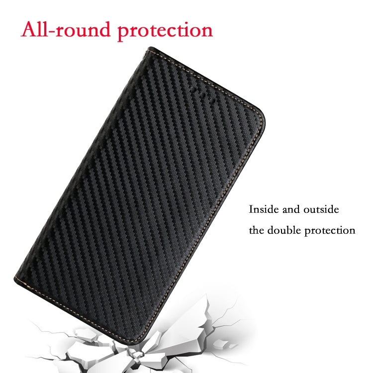 For Xiaomi Redmi Note 13 5G Carbon Fiber Texture Flip Holder Leather Phone Case(Black) - Note 13 Cases by PMC Jewellery | Online Shopping South Africa | PMC Jewellery | Buy Now Pay Later Mobicred