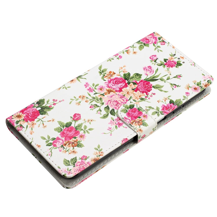 For Blackview A53 Pro Colored Drawing Leather Phone Case(Peonies) - More Brand by PMC Jewellery | Online Shopping South Africa | PMC Jewellery