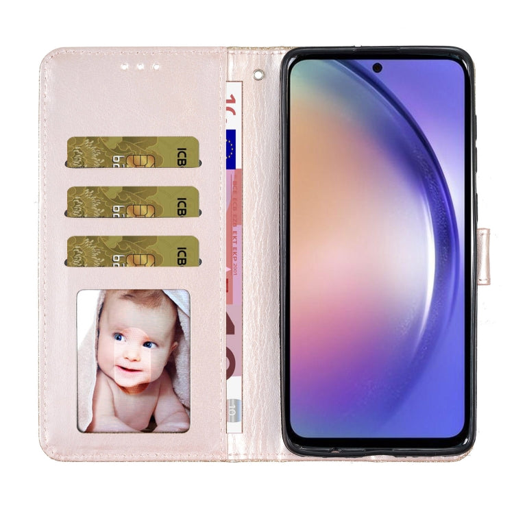 For Blackview A53 Pro Glitter Powder Flip Leather Phone Case(Gold) - More Brand by PMC TechLife | Online Shopping South Africa | PMC TechLife