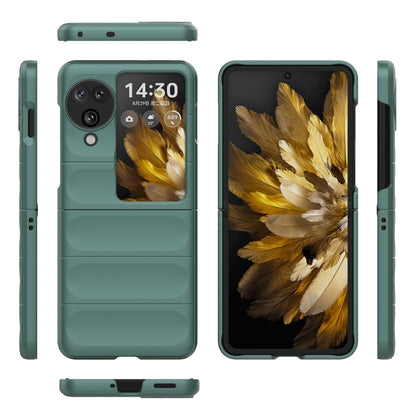 For OPPO Find N3 Flip Magic Shield Fold PC Shockproof Phone Case(Dark Green) - Find N3 Flip Cases by PMC Jewellery | Online Shopping South Africa | PMC Jewellery | Buy Now Pay Later Mobicred