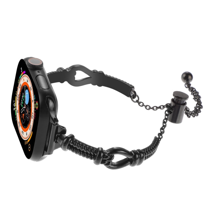 For Apple Watch Series 4 40mm Twist Metal Bracelet Chain Watch Band(Black) - Watch Bands by PMC Jewellery | Online Shopping South Africa | PMC Jewellery