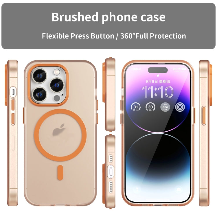 For iPhone 16 Pro MagSafe Frosted Translucent TPU + PC Full Coverage Phone Case(Orange) - iPhone 16 Pro Cases by PMC Jewellery | Online Shopping South Africa | PMC Jewellery | Buy Now Pay Later Mobicred